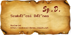 Szakácsi Dénes névjegykártya